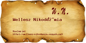 Wellesz Nikodémia névjegykártya