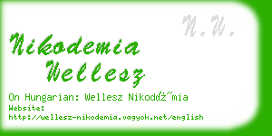nikodemia wellesz business card